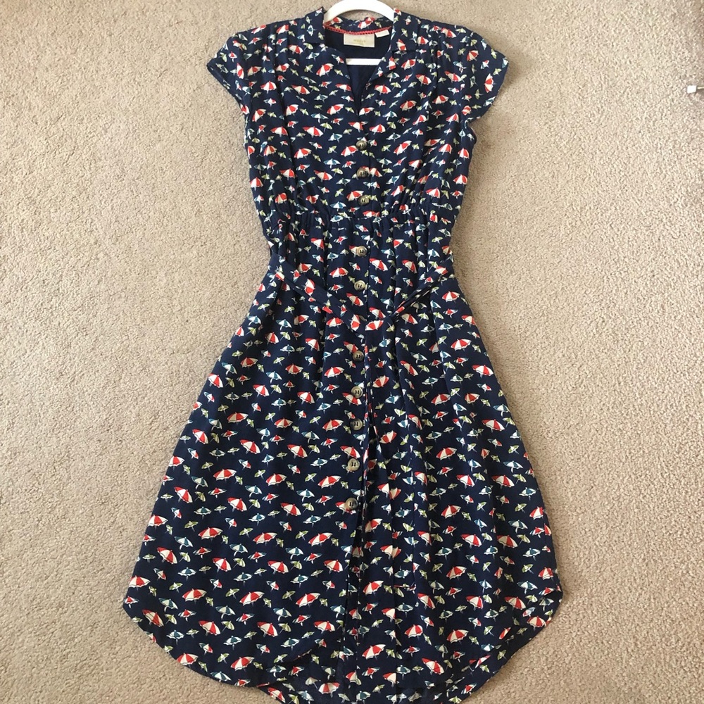 Maeve by Anthropologie Catherine tie waist umbrella dress